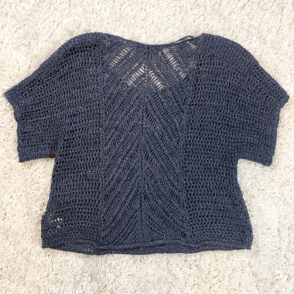 Calvin Klein Jeans open weave rag knit top S/M - Picture 7 of 8